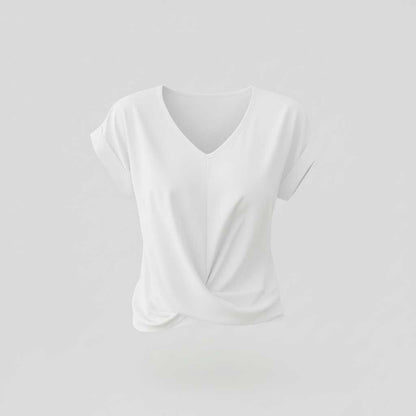 Casual V-Neck Twist Top | Women's Blouse