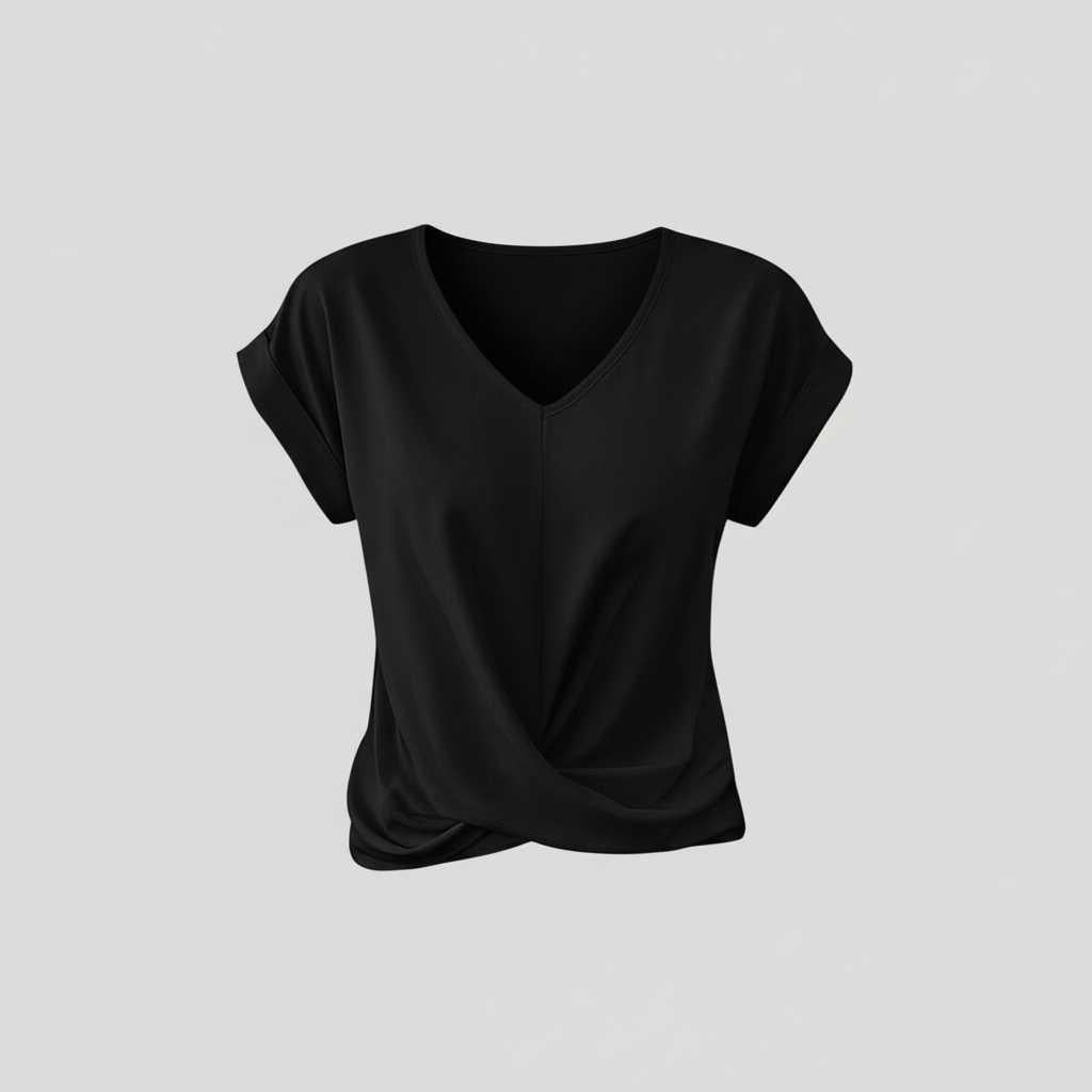 Casual V-Neck Twist Top | Women's Blouse
