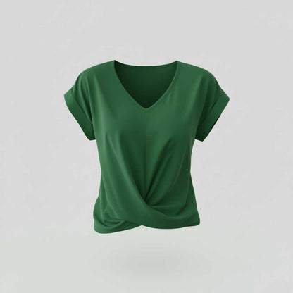Casual V-Neck Twist Top | Women's Blouse
