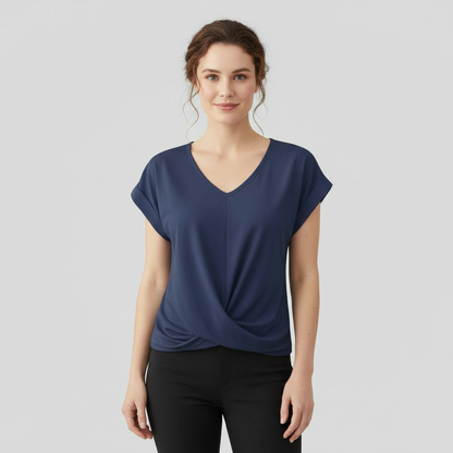 Casual V-Neck Twist Top | Women's Blouse