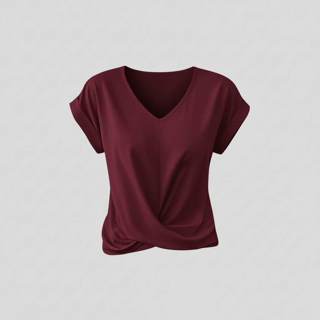 Casual V-Neck Twist Top | Women's Blouse