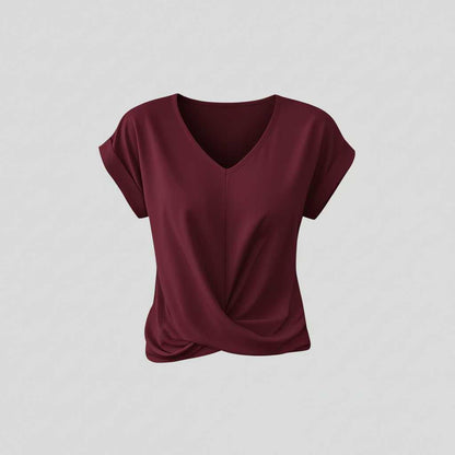 Casual V-Neck Twist Top | Women's Blouse