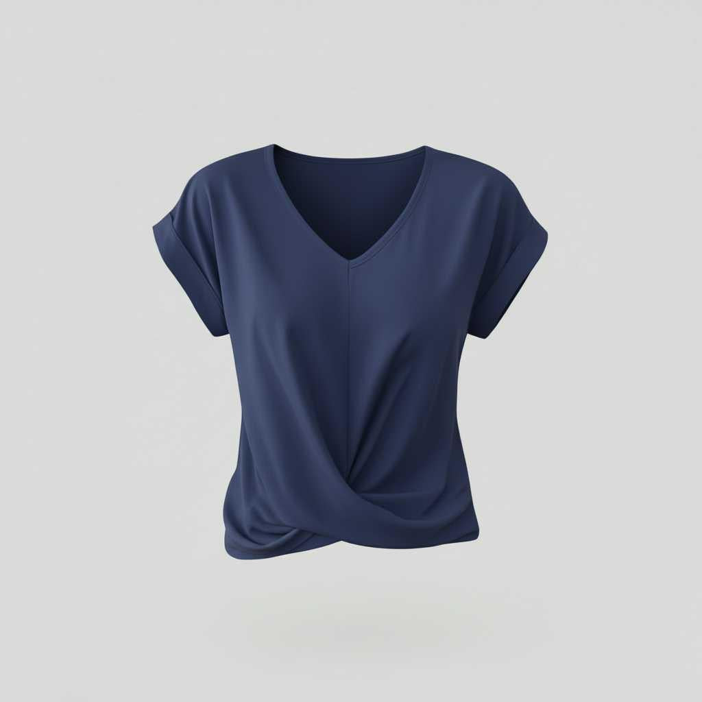 Casual V-Neck Twist Top | Women's Blouse