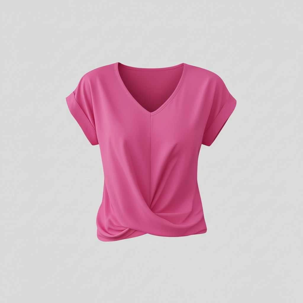 Casual V-Neck Twist Top | Women's Blouse