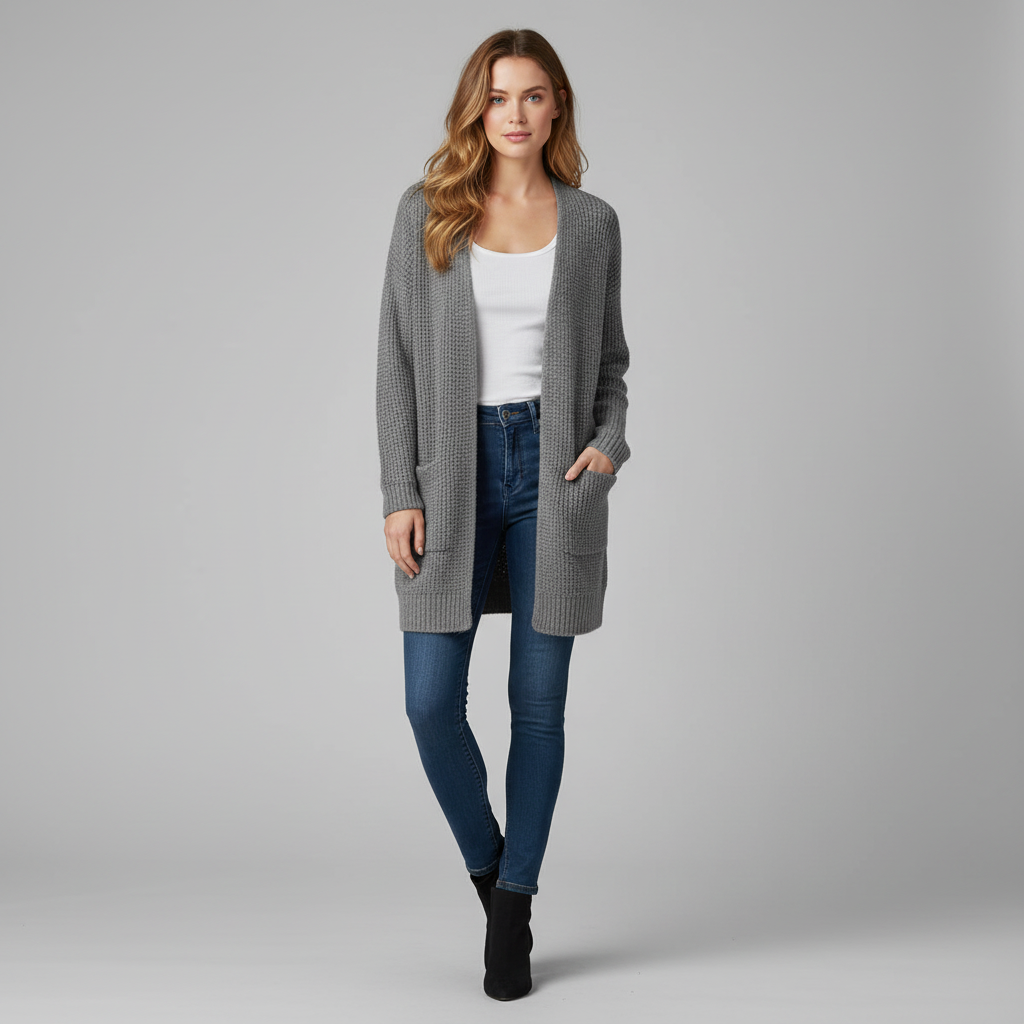 Cozy Long Black Cardigan | Women's Cardigan Sweater