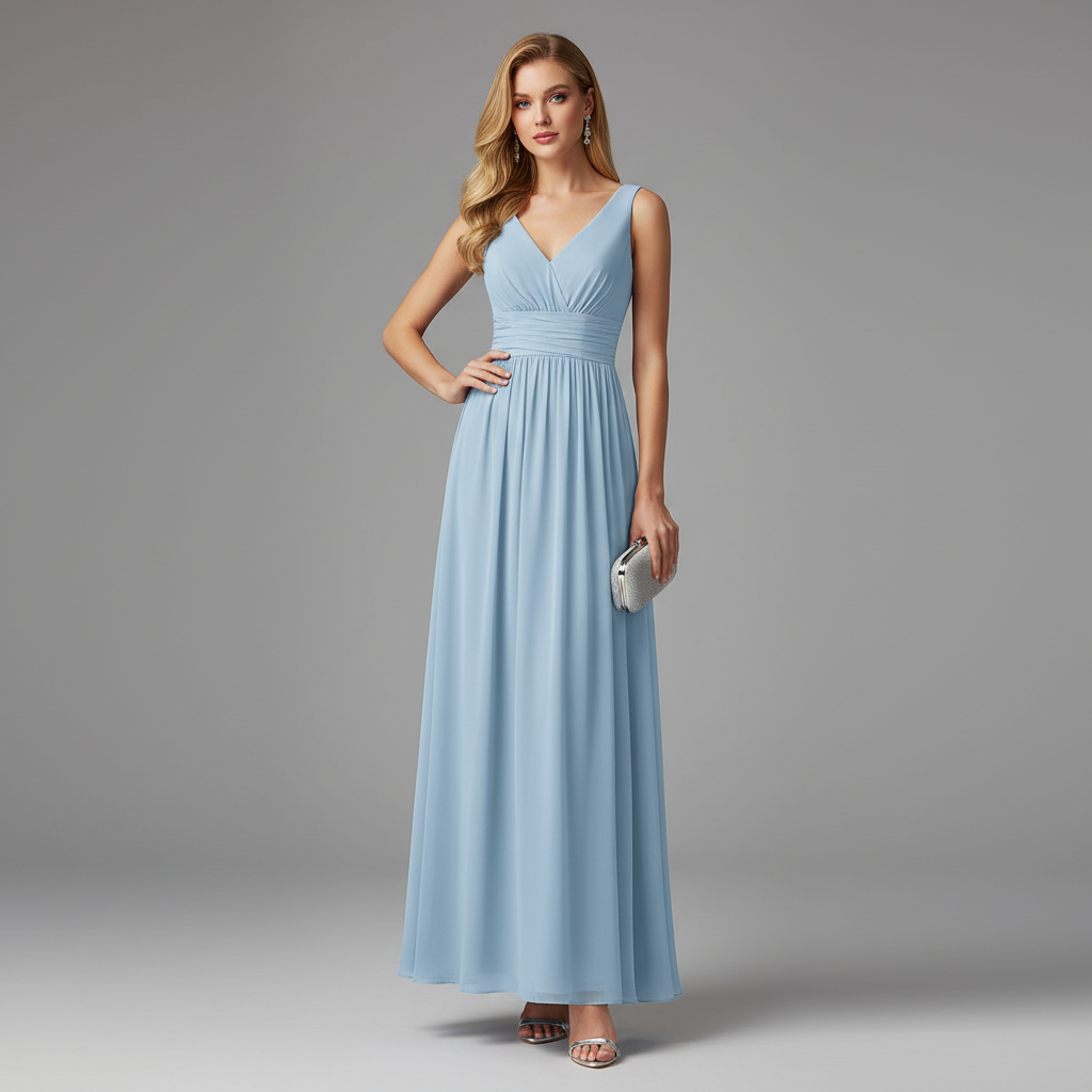 Elegant V-Neck Maxi Dress | Women's Summer Dress