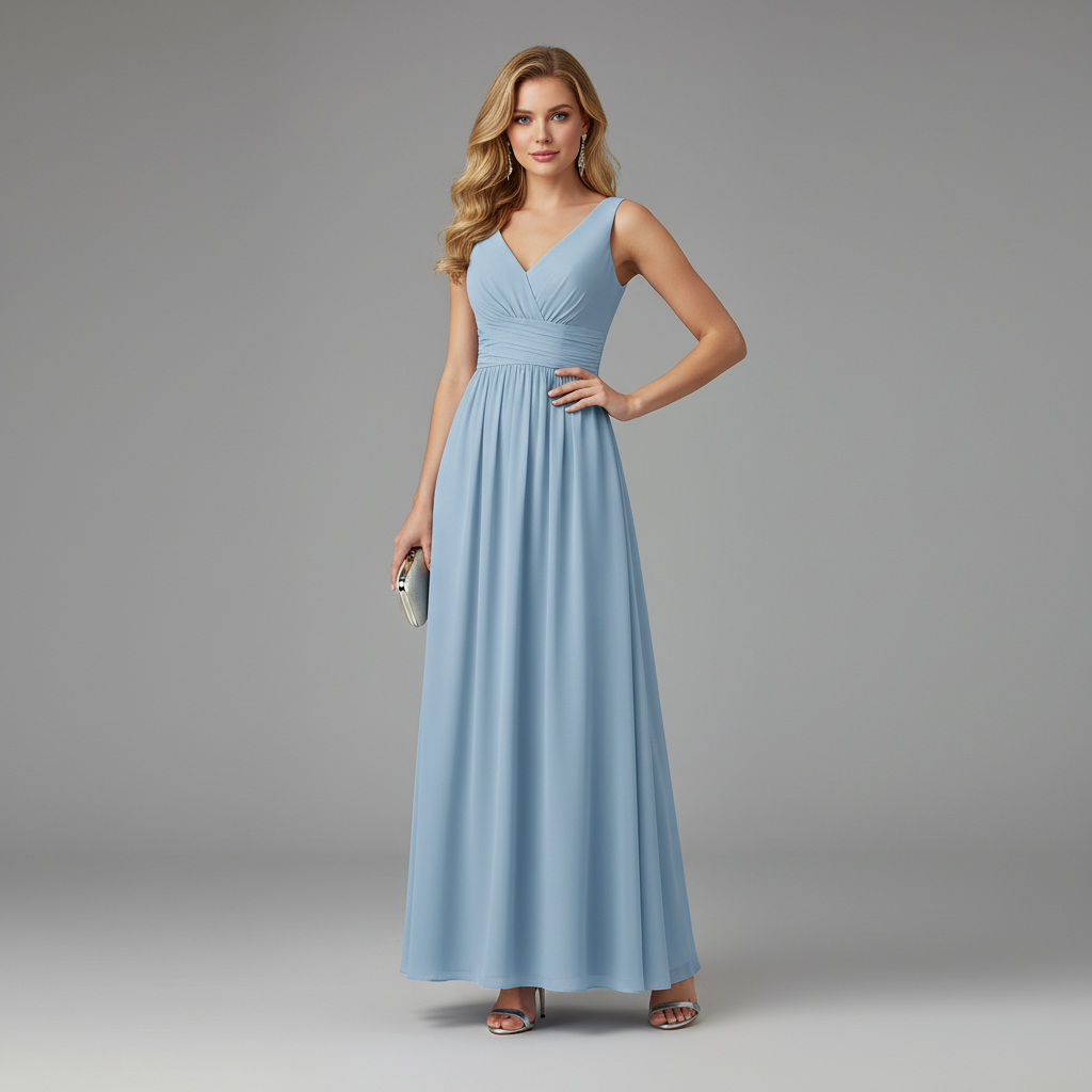 Elegant V-Neck Maxi Dress | Women's Summer Dress