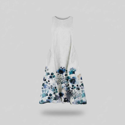 Floral A-Line Midi Dress | Women's Summer Dress