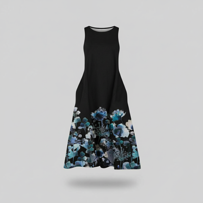 Floral A-Line Midi Dress | Women's Summer Dress