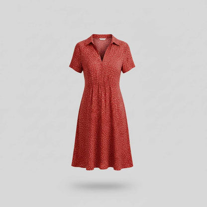 Women's Midi Shirt Dress | Casual Short Sleeve Dress
