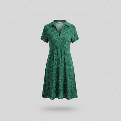Women's Midi Shirt Dress | Casual Short Sleeve Dress